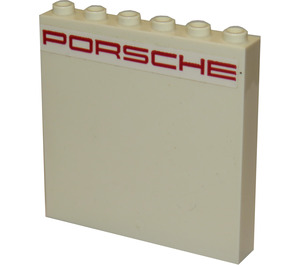 LEGO Paneel 1 x 6 x 5 met 'PORSCHE' Sticker (59349)