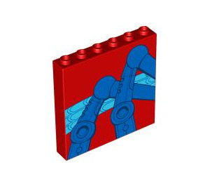 LEGO Panel 1 x 6 x 5 mit Spinne Beine Recht (59349 / 102265)