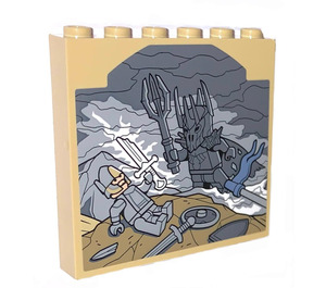 LEGO Panel 1 x 6 x 5 with The Destruction of Sauron Sticker (59349)