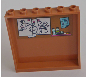 LEGO Panel 1 x 6 x 5 with Three Picture and a Shelf Sticker (59349)