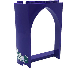 LEGO Panel 2 x 6 x 6.5 with Arch with Stars and Swirls on Both Sides Sticker (35565)