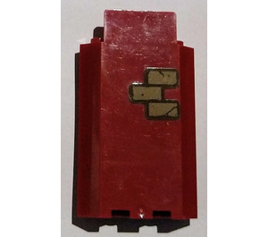 LEGO Panel 3 x 3 x 6 Corner Wall with Bricks (Top Right) Sticker without Bottom Indentations (87421)