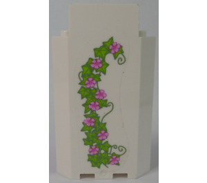 LEGO Panel 3 x 3 x 6 Corner Wall with Curved Ivy and Flowers (Right) Sticker without Bottom Indentations (87421)