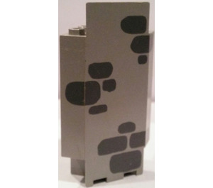 LEGO Panel 3 x 3 x 6 Corner Wall with Dark Gray Stones with Bottom Indentations (2345)