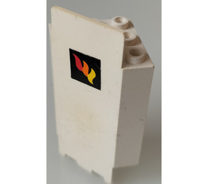 LEGO Panel 3 x 3 x 6 Corner Wall with Fire Logo Sticker with Bottom Indentations (2345)