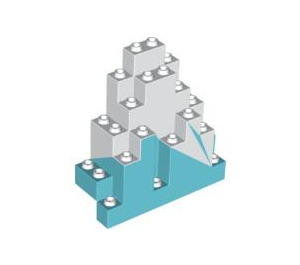 LEGO Panel 3 x 8 x 7 Felsen Dreieckig mit Marbled Weiß (6083 / 52210)