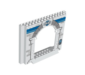 LEGO Panel 4 x 16 x 10 med Gate Hull med "Politi" (15626 / 16328)