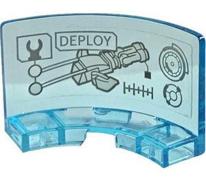 LEGO Panel 4 x 4 x 3 Round Quarter with Screen with Mark VII Armor and 'DEPLOY' Sticker (4041)