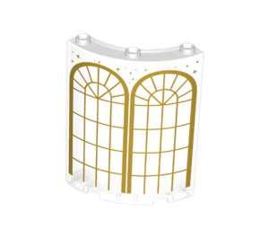 LEGO Panel 4 x 4 x 6 Curved with Gold Windows (30562 / 78849)