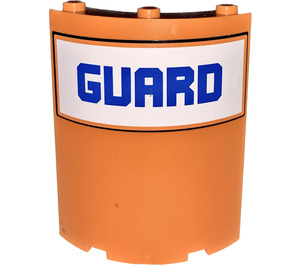 LEGO Panel 4 x 4 x 6 Curved with "GUARD" Sticker (30562)