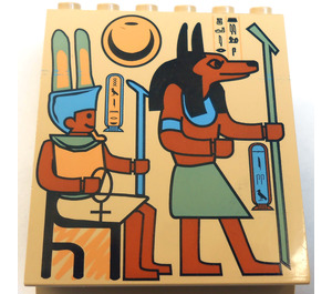 LEGO Panel 6 x 4 x 6 Sloped with Hieroglyphs and Jackal (30156)