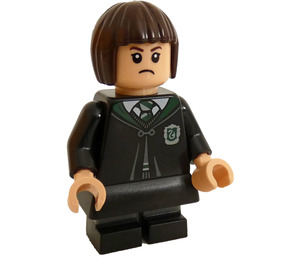 LEGO Pansy Parkinson med Svart Slytherin Hettegenser Minifigur