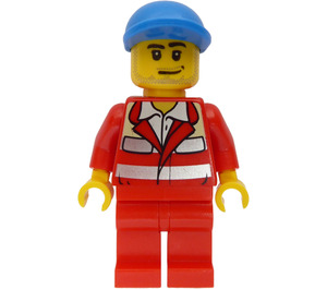 LEGO Paramediciner i Rød uniform, Blå Bold Kasket Minifigur