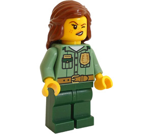 LEGO Park Ranger med Reddish Brun Hår Minifigur