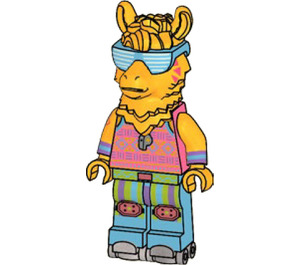 LEGO Party Llama jossa Roller Skates Minihahmo