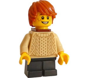 LEGO Passenger - Boy with Tan Knit Sweater Minifigure