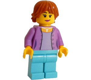 LEGO Passagier - Lavendel Hemd mit Halskette Pendant, Weiblich Minifigur