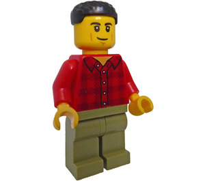 LEGO Passenger Man - Red Flannel Shirt Minifigure