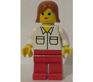 LEGO Passagier mit Weiß oben mit Pockets Minifigur