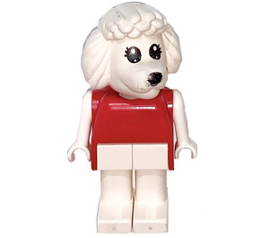 LEGO Paulette Poodle Fabuland Figur mit schwarzen Augen