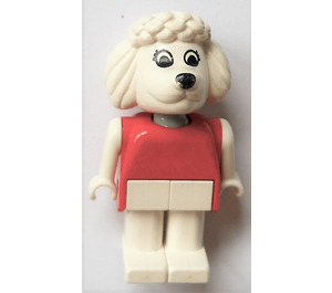 LEGO Paulette Poodle Fabuland Figuur met witte ogen
