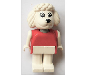 LEGO Paulette Poodle Fabuland-figuur met witte ogen