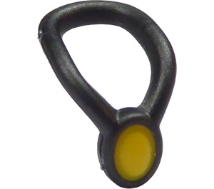 LEGO Pearl Dark Gray Amulet with Yellow Stone