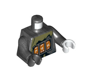 LEGO Pearl Dark Gray Arkade Minifig Torso (973 / 76382)