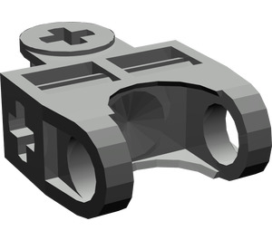 LEGO Pearl Dark Gray Ball Connector with Perpendicular Axleholes and Vents and Side Slots (32174)