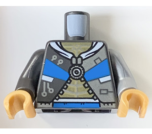 LEGO Pearl Dark Gray Bass Bot Torso (973)