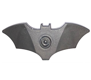 LEGO Pearl Dark Gray Bat shield wide with stud
