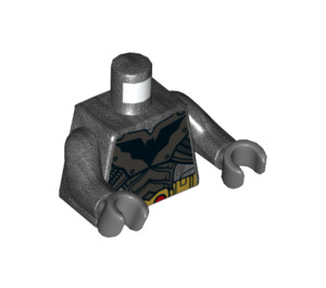 LEGO Pärl Mörkgrå Batman med Pearl Dark grå Kostym och Rustning med Röda ögon Minifigur Kropp (973 / 76382)