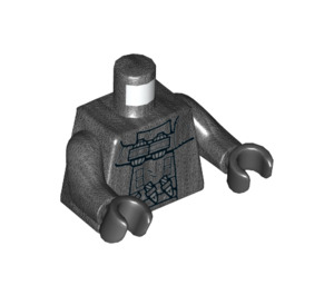 LEGO Pearl Dark Gray Cardo, Knight of Ren Minifig Torso (973 / 76382)