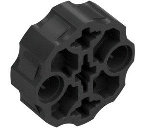 LEGO Parelmoer donkergrijs Connector Rond met Pin en As Gaten (31511 / 98585)