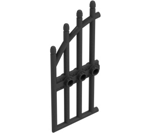 LEGO Pearl Dark Gray Door 1 x 4 x 9 Arched Gate with Bars (42448)