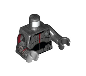 LEGO Perłowy Ciemnoszary Echo Minifigurka Tułów (973 / 76382)