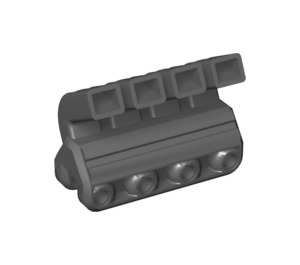 LEGO Pearl Dark Gray Four Pipe Exhaust (49828)