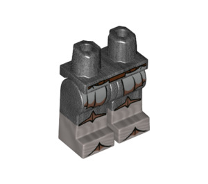 레고 펄 다크 그레이 Fright 기사 미니피규어 엉덩이와 다리 (3815 / 62703)