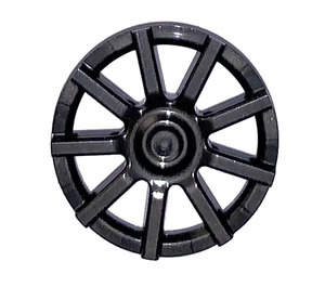 LEGO Pearl Dark Gray Hub Cap with 9 Spokes