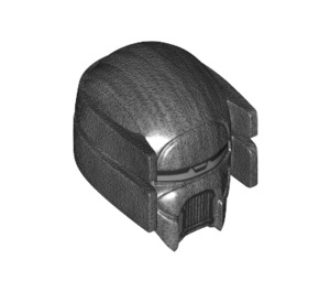 LEGO Pearl Dark Gray Knight of Ren Helmet with Silver Visor (68733)