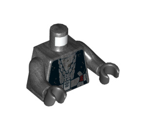 LEGO Pearl Dark Gray Knight of Ren (Trudgen) Minifig Torso (973 / 76382)