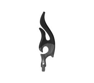 LEGO Pearl Dark Gray Large Tribal Flame (18396)