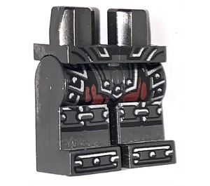 LEGO Gris foncé nacré Jambes avec Argent Armor et Chains (3815)