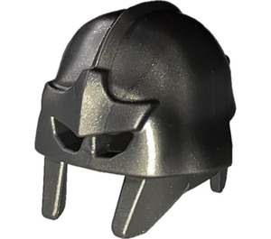 LEGO Perle mørkegrå Orc Hjelm med Lige Cheek Guards