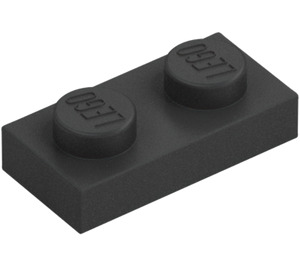 LEGO Pearl Dark Gray Plate 1 x 2 (3023 / 28653)