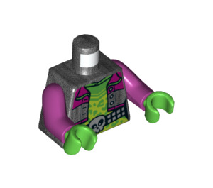 LEGO Perle mørkegrå Raze Minifig Torso (973 / 76382)