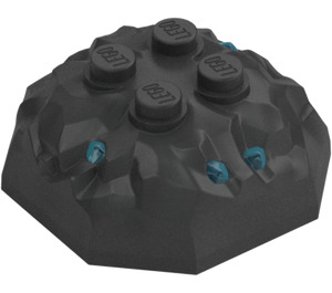 LEGO Pearl Dark Gray Rock 4 x 4 x 1.3 Upper Part (87398)