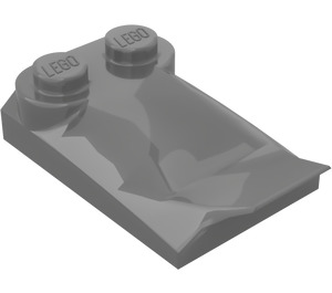 LEGO Pearl Dark Gray Slope 2 x 3 x 0.7 Curved with Wing (47456 / 55015)