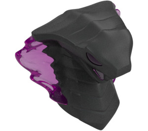 LEGO Parelmoer donkergrijs Slangenkop met Transparant Dark Roze (41201)