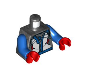 LEGO Perle dunkelgrau Soldier: 76 Minifig Torso (973 / 76382)